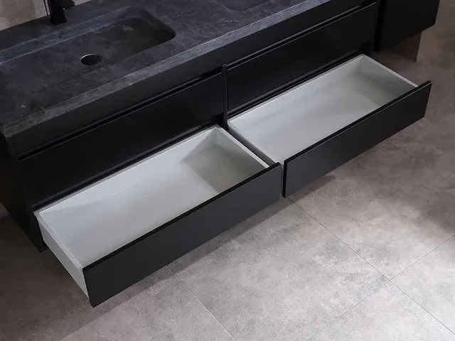 Badkamermeubel 160cm mat zwart - afbeelding 40 van  51