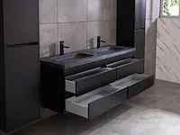 Badkamermeubel 160cm mat zwart - afbeelding 44 van  51