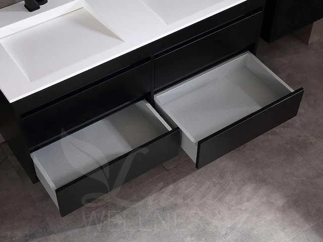Badkamermeubel 2-persoons 120cm (2 kleuren mogelijk) met hangkast - afbeelding 20 van  40