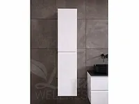 Badkamermeubel 2-persoons 120cm (mat wit) met (hangkast) en led spiegel en diverse wastafel combinaties - afbeelding 7 van  42