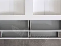 Badkamermeubel 2-persoons 120cm (mat wit) met (hangkast) en led spiegel en diverse wastafel combinaties - afbeelding 26 van  42