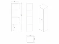 Badkamermeubel 2-persoons 120cm mat zwart - afbeelding 5 van  14