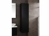 Badkamermeubel 2-persoons 120cm met spiegelkast en (hangkast) mat zwart - afbeelding 26 van  26