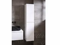 Badkamermeubel 2-persoons 180cm (mat wit) met (hangkast) en led spiegel - afbeelding 6 van  18