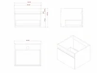 Badkamermeubel 60cm mat zwart - afbeelding 3 van  14