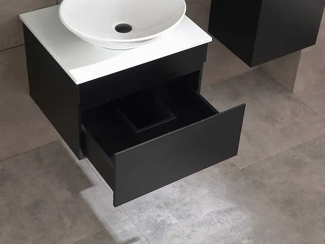 Badkamermeubel 60cm mat zwart - afbeelding 10 van  14