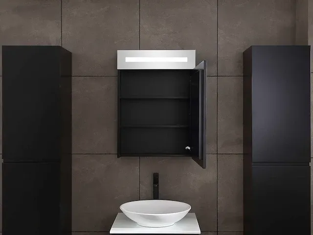 Badkamermeubel 60cm mat zwart - afbeelding 12 van  14