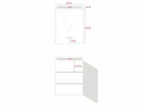 Badkamermeubel 60cm met spiegelkast en (hangkast) mat zwart - afbeelding 4 van  26