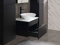 Badkamermeubel 60cm met spiegelkast en (hangkast) mat zwart - afbeelding 23 van  26