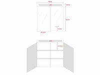 Badkamermeubel 80cm mat zwart - afbeelding 5 van  15
