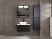 Badkamermeubel 80cm mat zwart - afbeelding 1 van  15