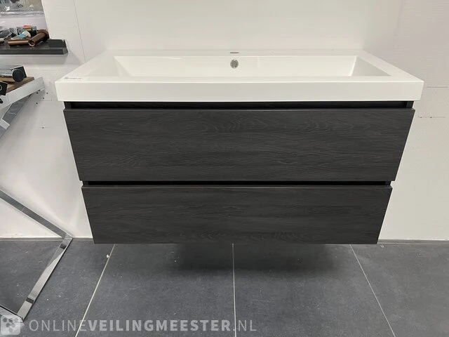 Badkamermeubel detremmerie, antraciet eiken - afbeelding 1 van  5