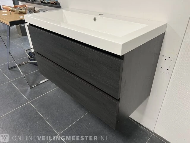 Badkamermeubel detremmerie, antraciet eiken - afbeelding 3 van  5
