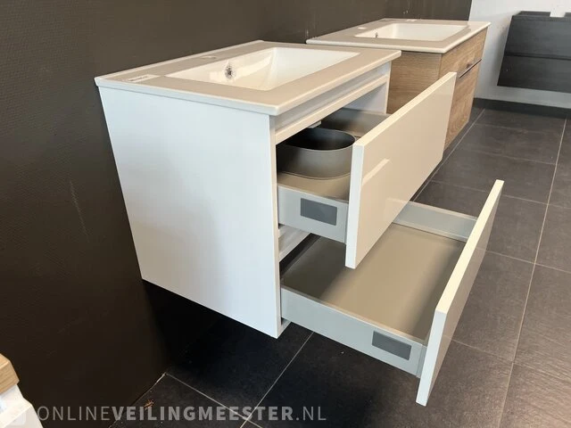 Badkamermeubel detremmerie, glans wit - afbeelding 4 van  5