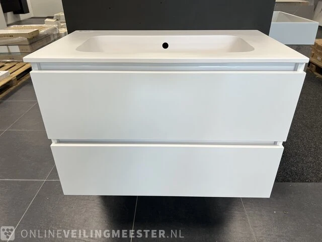 Badkamermeubel detremmerie, glans wit - afbeelding 1 van  5