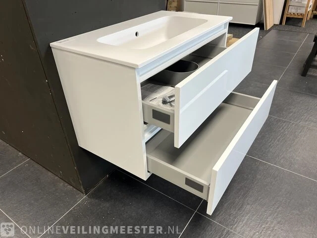 Badkamermeubel detremmerie, glans wit - afbeelding 4 van  5