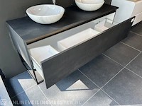 Badkamermeubel frame/ lade, matzwart/antraciet - afbeelding 4 van  4