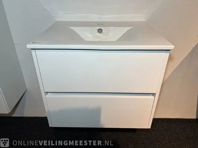 Badkamermeubel, glans wit - afbeelding 1 van  8