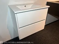 Badkamermeubel, glans wit - afbeelding 2 van  8