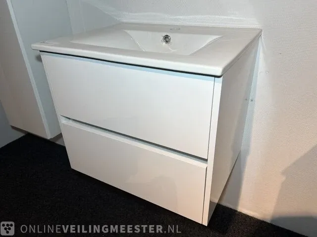 Badkamermeubel, glans wit - afbeelding 3 van  8
