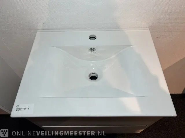 Badkamermeubel, glans wit - afbeelding 7 van  8