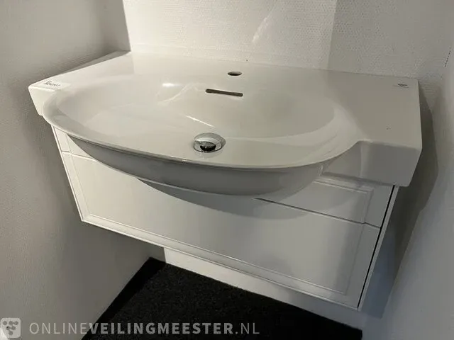 Badkamermeubel laufen, new classic, glans wit - afbeelding 3 van  8