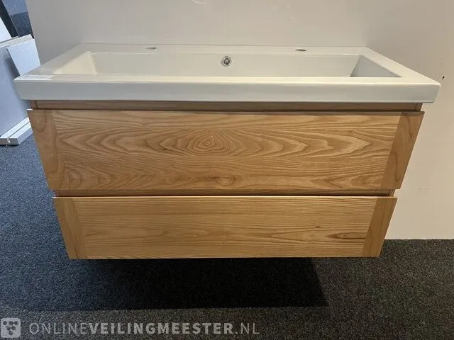 Badkamermeubel massief eiken, eiken - afbeelding 1 van  8