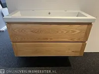 Badkamermeubel massief eiken, eiken - afbeelding 1 van  8