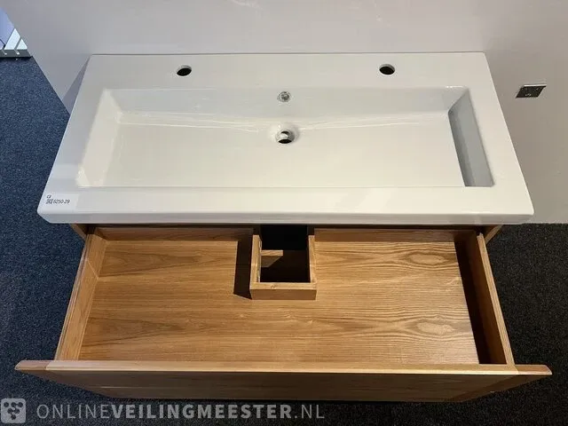Badkamermeubel massief eiken, eiken - afbeelding 5 van  8
