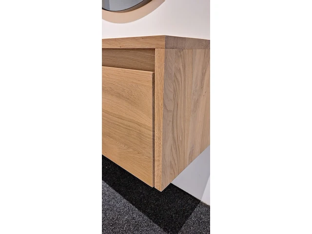 Badkamermeubel massief hout, eiken nature - afbeelding 3 van  5
