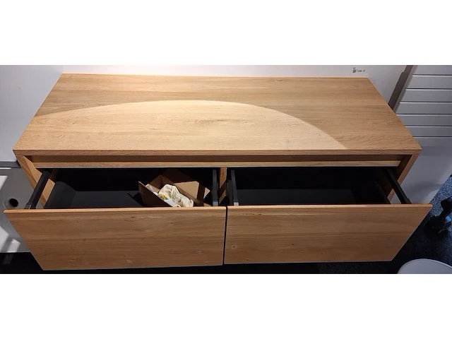 Badkamermeubel massief hout, eiken nature - afbeelding 4 van  5