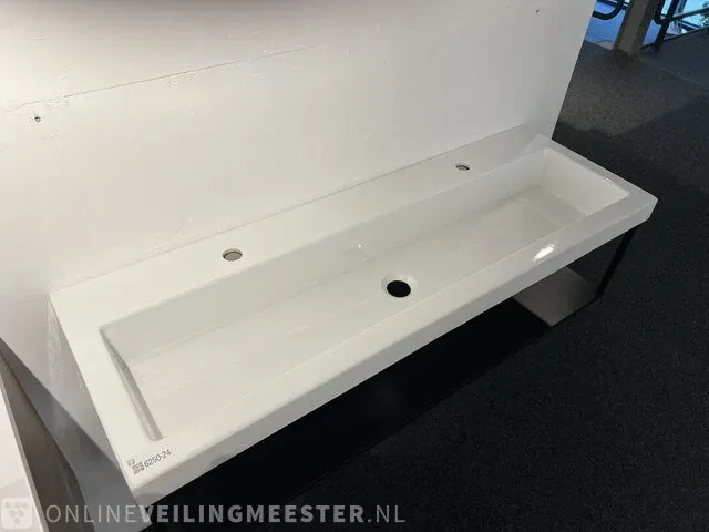 Badkamermeubel met frame lavigo, mat zwart staal - afbeelding 6 van  7