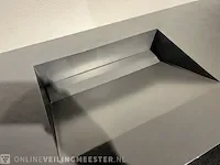Badkamermeubel met quartz wastafel, houtlook zwart - afbeelding 8 van  9