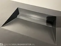 Badkamermeubel met quartz wastafel, houtlook zwart - afbeelding 9 van  9