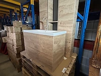 Badkamermeubel met wasbak, kraan en 3 kolomkasten - afbeelding 3 van  5