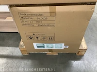 Badkamermeubel met wasbak met 2x led spiegel karo, 64.0025, matzwart, bouwjaar cm - afbeelding 5 van  6
