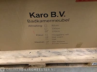 Badkamermeubel met wasbak met 2x led spiegel karo, 64.0025, matzwart, bouwjaar cm - afbeelding 6 van  6