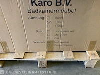Badkamermeubel met wasbak met led spiegel karo, 64.0029, hoogglans wit - afbeelding 3 van  3