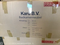Badkamermeubel met wasbak met led spiegel karo, 64.0030, matzwart - afbeelding 3 van  3
