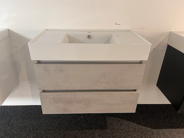 Badkamermeubel thebalux, beton grijs - afbeelding 1 van  6
