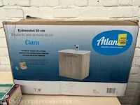 Badkamermeubel twee deuren 60 cm atlantic, clara, wit - afbeelding 3 van  5
