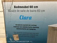 Badkamermeubel twee deuren 60 cm atlantic, clara, wit - afbeelding 4 van  5