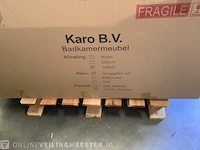 Badkamermeubel zonder wasbak met 2x led spiegel karo, 64.0015, hoogglans wit - afbeelding 2 van  3