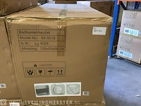 Badkamermeubel zonder wasbak met 2x led spiegel karo, 64.0018, matzwart, bouwjaar cm - afbeelding 2 van  3