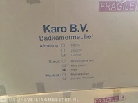 Badkamermeubel zonder wasbak met 2x led spiegel karo, 64.0018, matzwart, bouwjaar cm - afbeelding 3 van  3