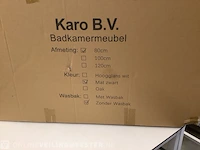 Badkamermeubel zonder wasbak met led spiegel karo, 64.0016, matzwart - afbeelding 4 van  4