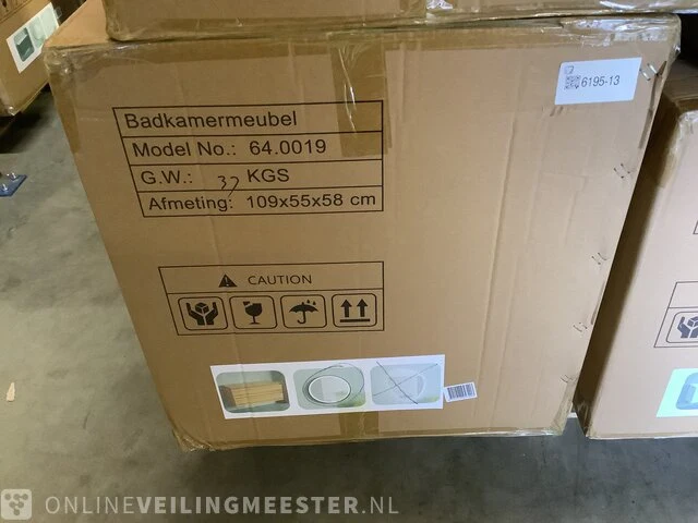 Badkamermeubel zonder wasbak met led spiegel karo, 64.0019, oak - afbeelding 3 van  3