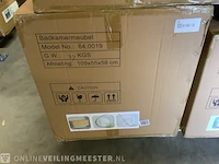 Badkamermeubel zonder wasbak met led spiegel karo, 64.0019, oak - afbeelding 3 van  3