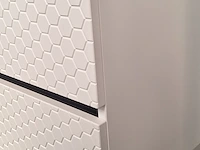 Badkamermeubelset, hexagon, mat wit - afbeelding 3 van  5