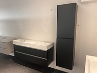 Badkamermeubelset incl hoge kast thebalux, mat zwart - afbeelding 3 van  5